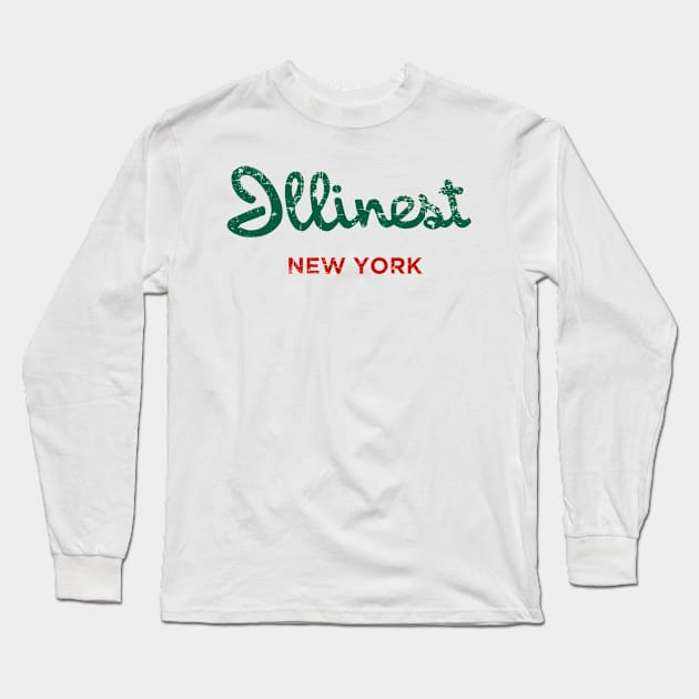 Illinest Holiday Inn Distressed Los Angeles Long Sleeve T-Shirt by Fresh Fly Threads